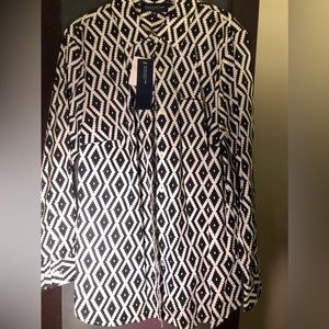 Jones New York BNWT BLACK AND WHITE WOMENS DRESS SHIRT